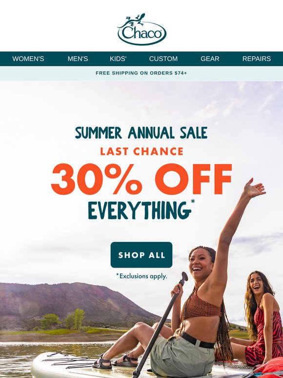 Last Day to Save 30% Off Everything ☀️