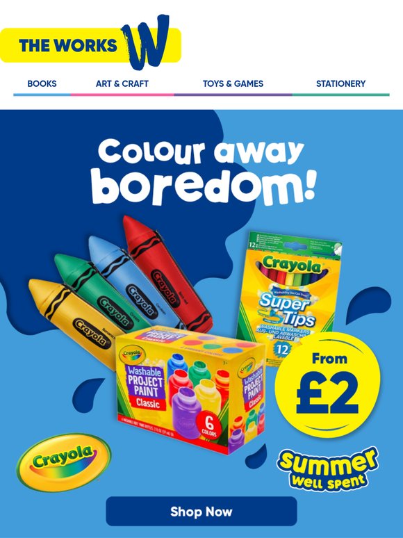 Crayola goodies from £2