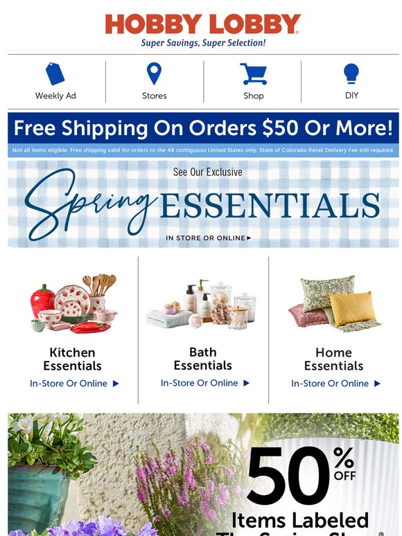 Add A Touch Of Color With The Spring Shop®!