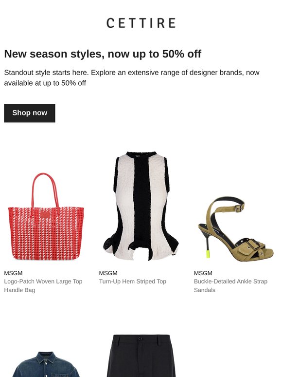 New season styles, now up to 50% off