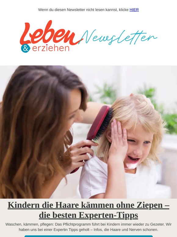 Kindern die Haare zu kämmen, ist oft eine wahre Herausforderung. Die besten Experten-Tipps!