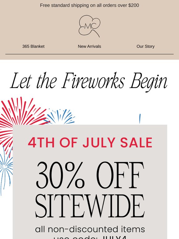 Celebrate with 30% Off Everything!