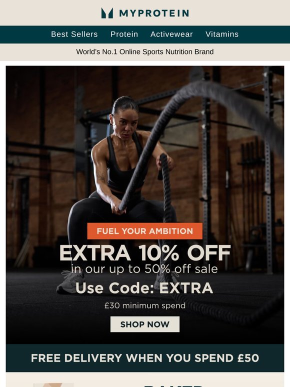 Up to 50% off fitness essentials 💪