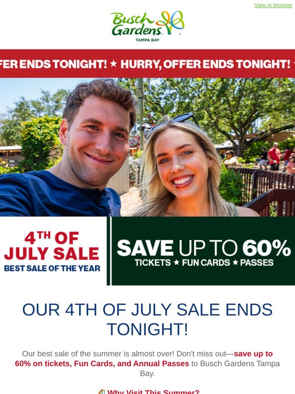 🎇 ENDS TONIGHT: Save up to 60% on Tickets, Fun Cards, & Passes!