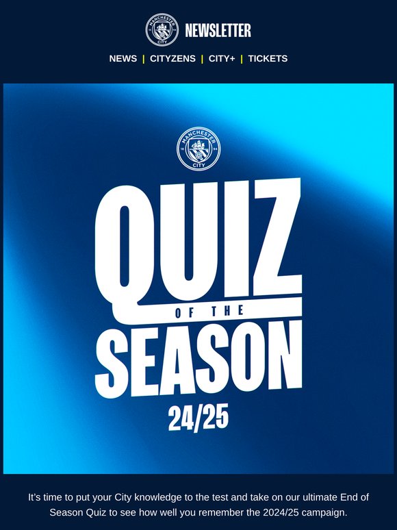 Take our City Quiz of the Season | Start now! 💭⁉️