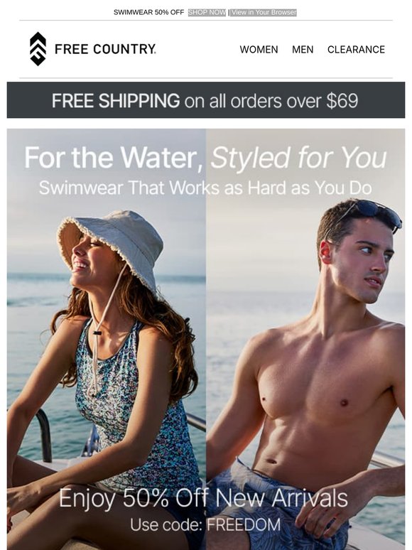 Swim that's styled just for you: starting at $27!