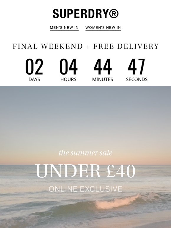 Final Weekend: Sale Styles £40 And Under
