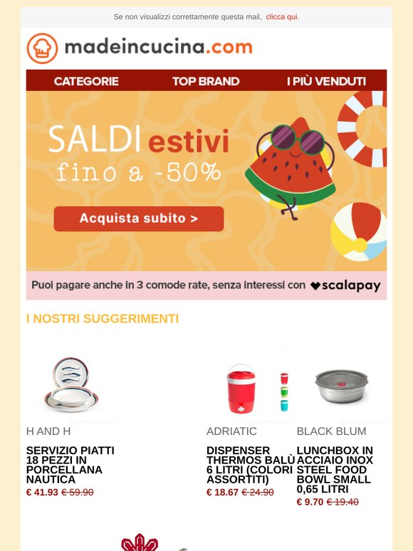 —, solo per te i Saldi fino a -50% iniziano prima!