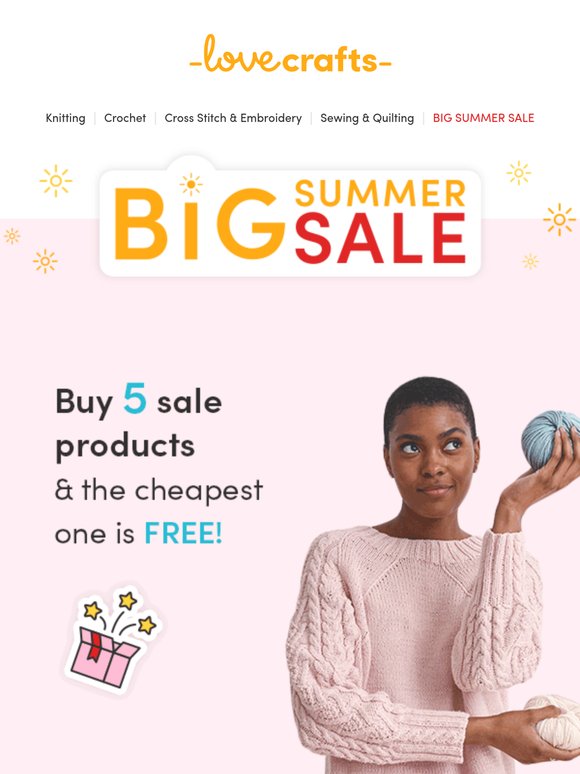 Buy 5 sale items, get the cheapest FREE!