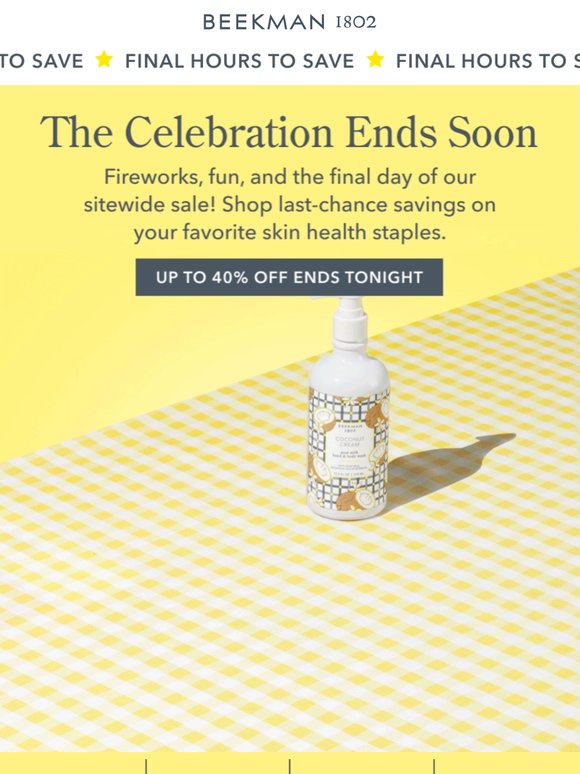 Last Chance! Up to 40% Off Ends Tonight ⭐