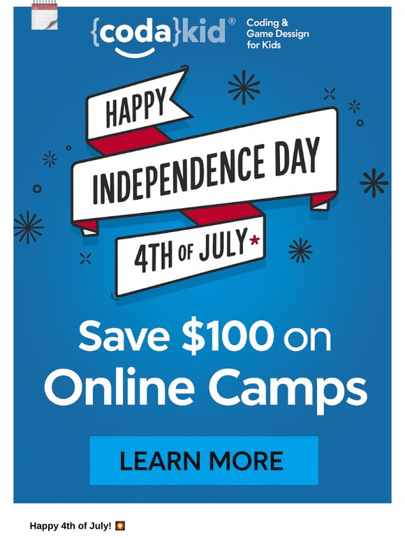 🎆 4th of July Deal: Save $100 on Kids Coding & AI Camps!