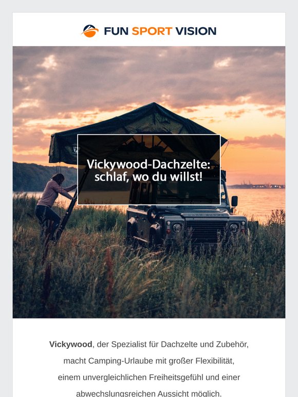 Vickywood-Dachzelte: schlaf, wo du willst!