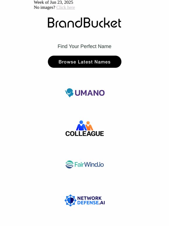 Your Weekly Digest of New Names