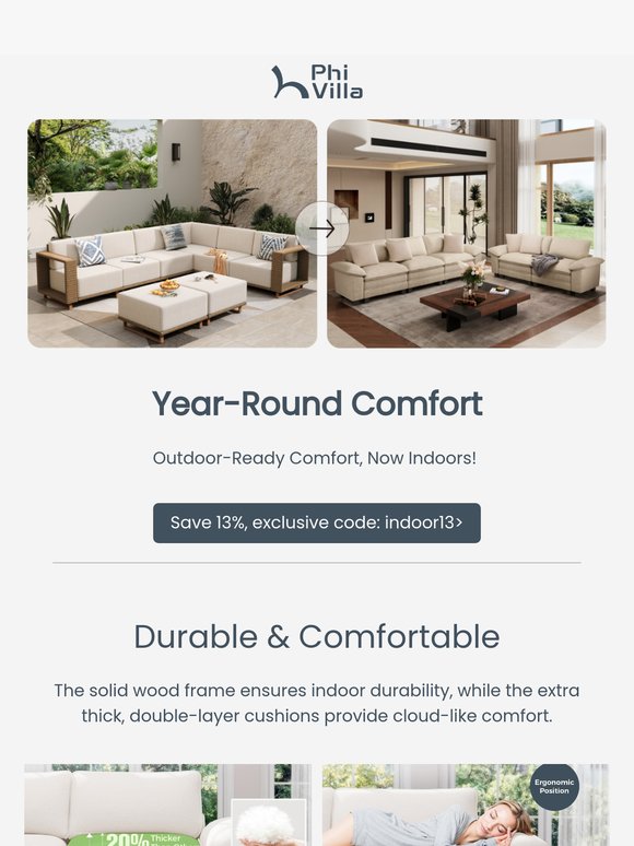 Outdoor-Ready Comfort, Now Indoors