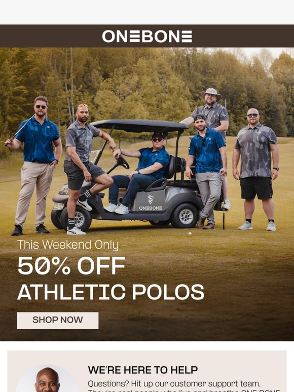 50% OFF Athletic Polos