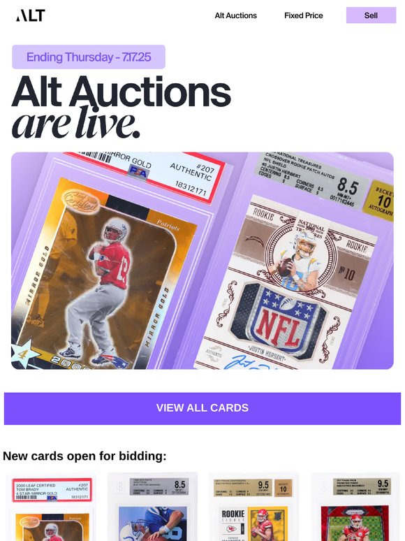 New Alt Auctions Open NOW 🔥