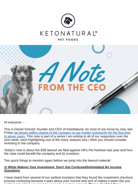 Why Invest Now in KetoNatural? The Hill's Lawsuit.