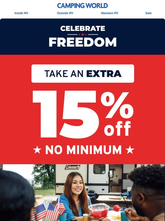 The celebration continues - enjoy 15% off your order