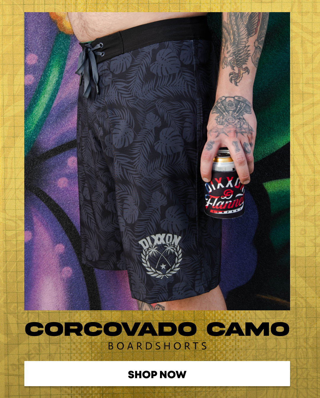 Corcovado Camo Boardshorts - Black/Gray