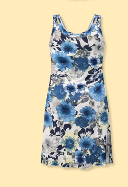 Floral Print Sleeveless Knee Dress