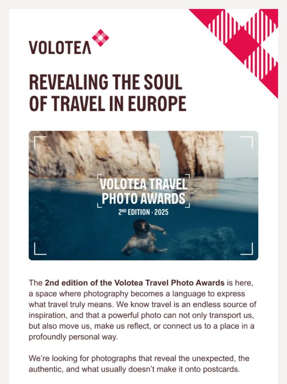 2nd edition of the Volotea Travel Photo Awards 📸