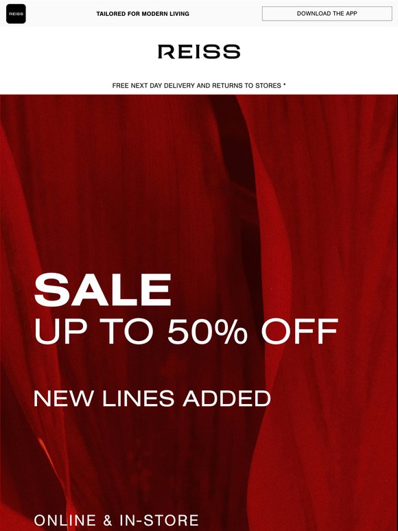 Up to 50% Off Sale Continues