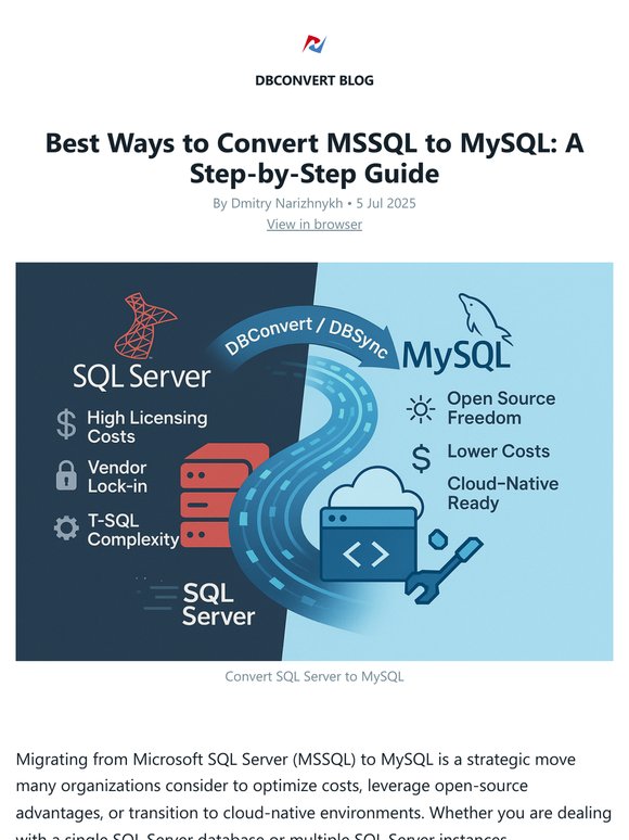 DBConvert: Best Ways to Convert MSSQL to MySQL: A Step-by-Step Guide ...