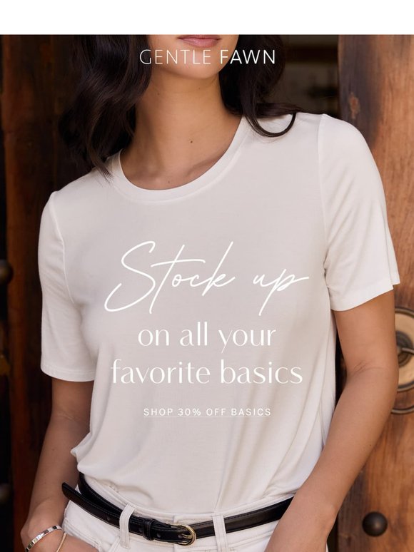 Stock up on basics!