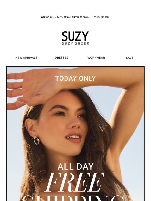DON'T MISS OUT: FREE SHIPPING TODAY ONLY