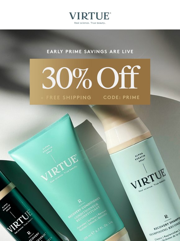 Prime Day Starts Early—Get 30% Off + Free Shipping!