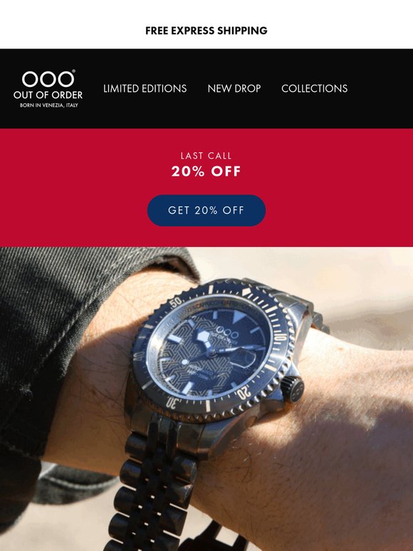 Last call: 20% OFF