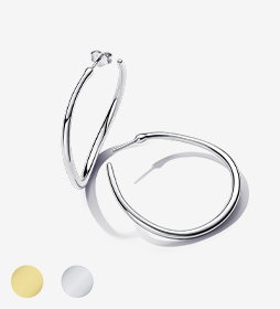 Organically Shaped 42 mm Open Hoop Earrings