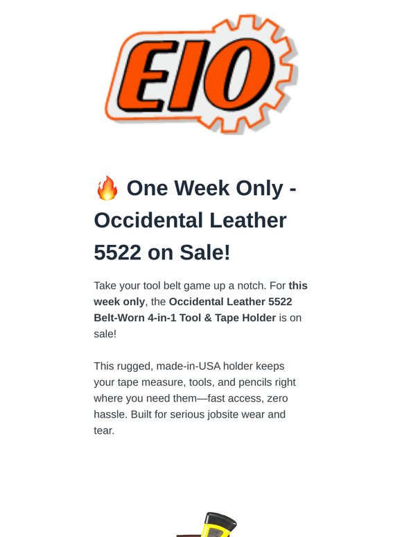 🛠 One Week Only: Occidental Leather Deal + New Klein Hammers!