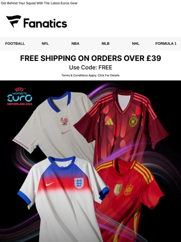 Stand Out This Summer | Women’s Euros Gear Inside