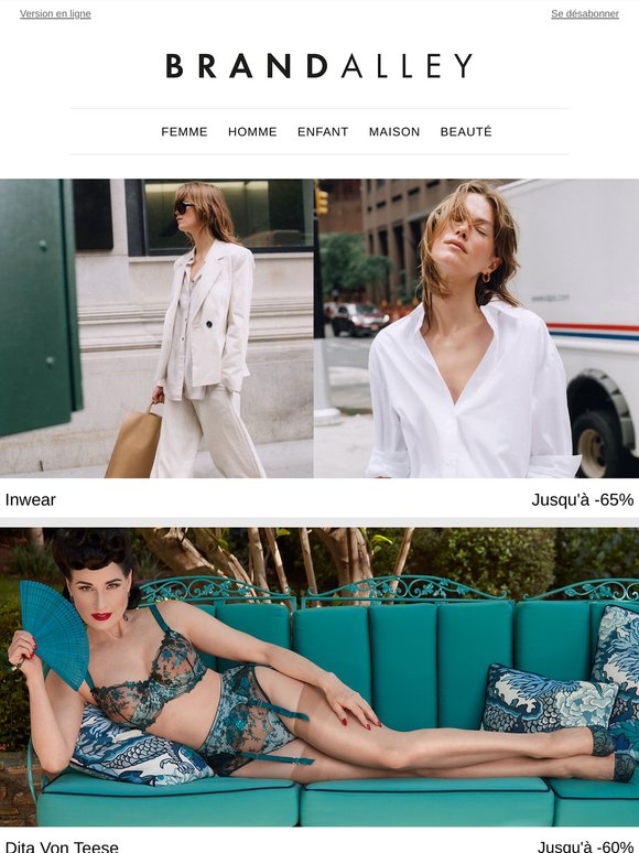 Inwear, Dita Von Tesse, Chemises & Blouses Femme, Tshirt & Polo Homme, Sandales...
