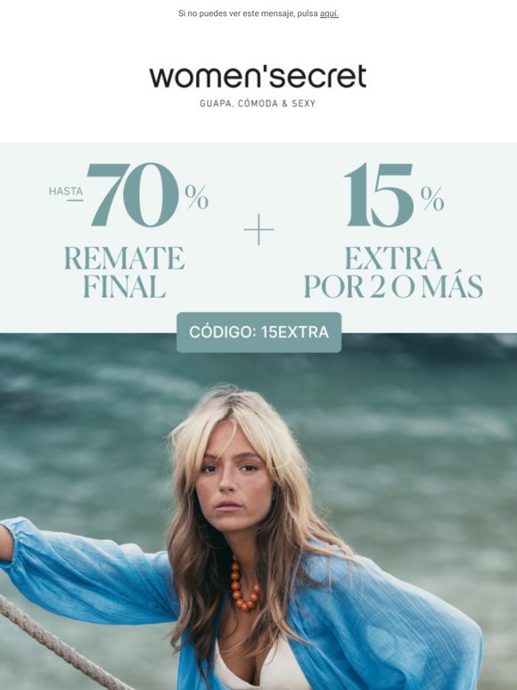 ¡15% EXTRA sobre REMATE FINAL hasta -70%! 🌊🐚 Navy inspo