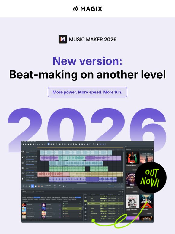 MUSIC MAKER 2026 now live: Make next-level beats