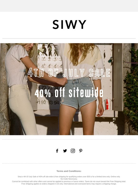 Only 2 Days Left to Save 40% 🇺🇸