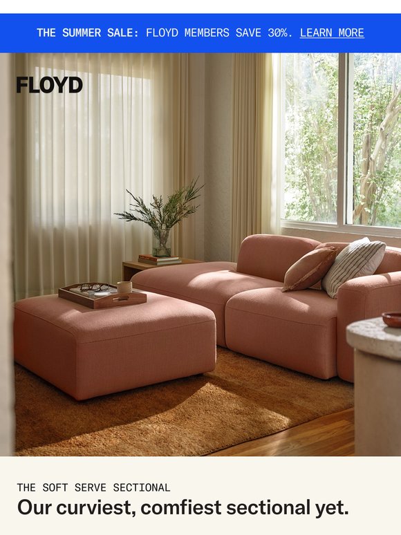 A curvier, cozier new take on the modular sectional