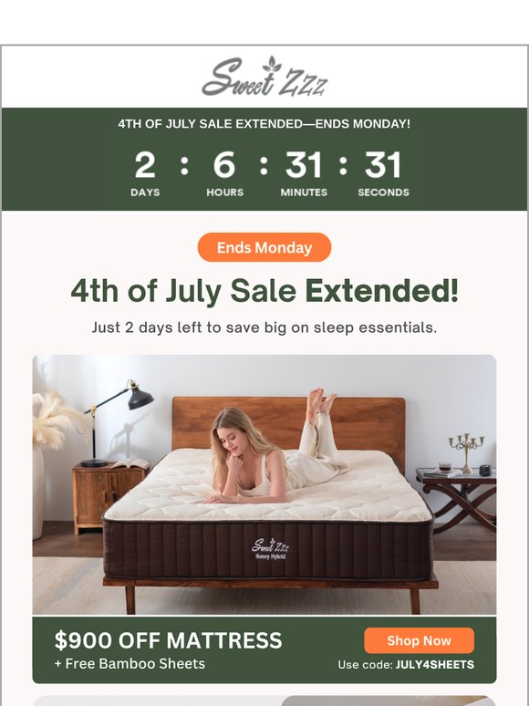 Extended 4th of July Sale—Just Until Monday