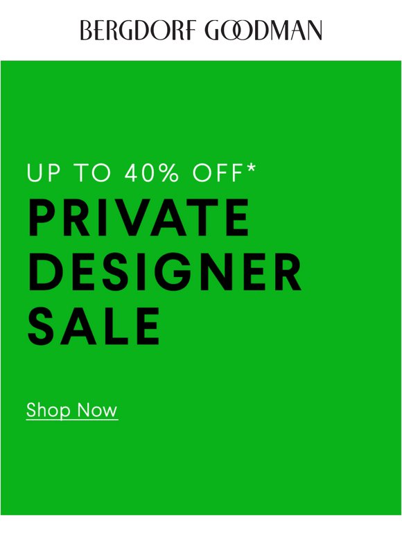 Exclusive Private Designer Sale