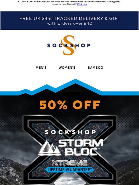 50% off our most durable socks💪🧦