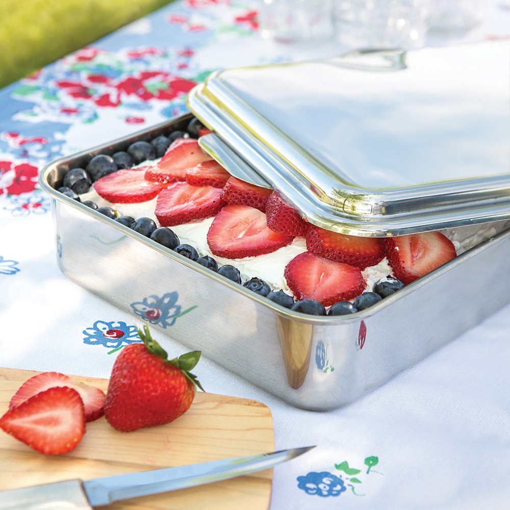 STAINLESS STEEL CAKE PAN WITH LID - BUY NOW