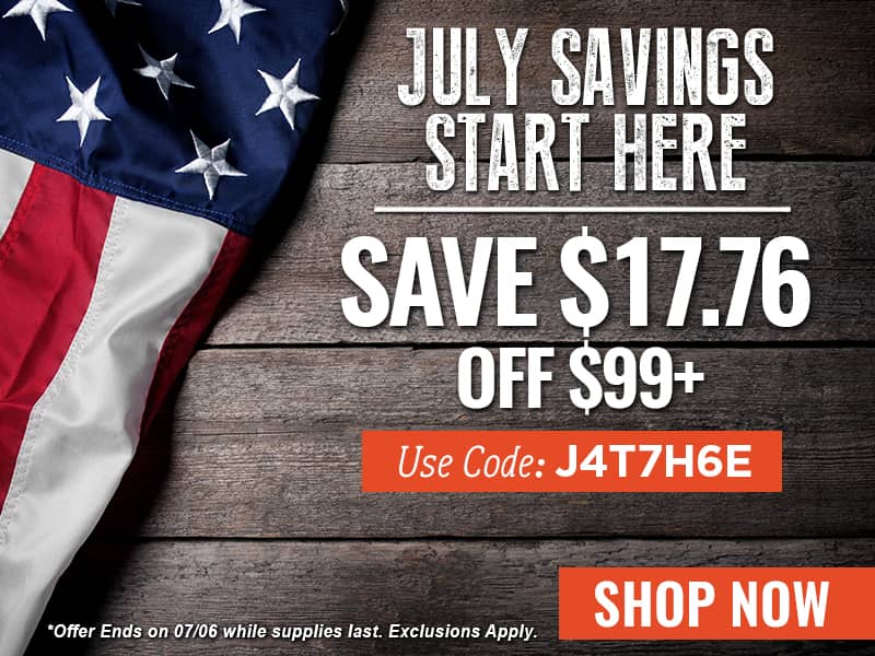 Save $17.76 off $99+ - USE CODE: J4T7H6E
