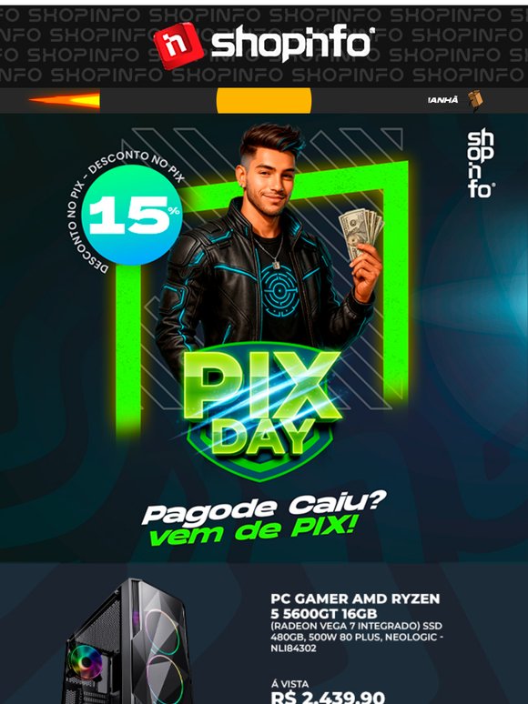 Pagode caiu? Vem de PIX com descontão 💵