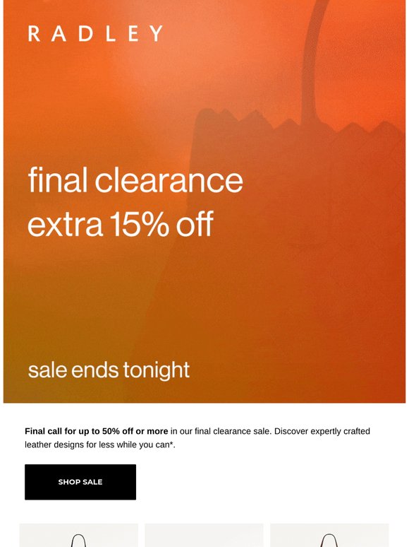 Incredible sale savings end TONIGHT