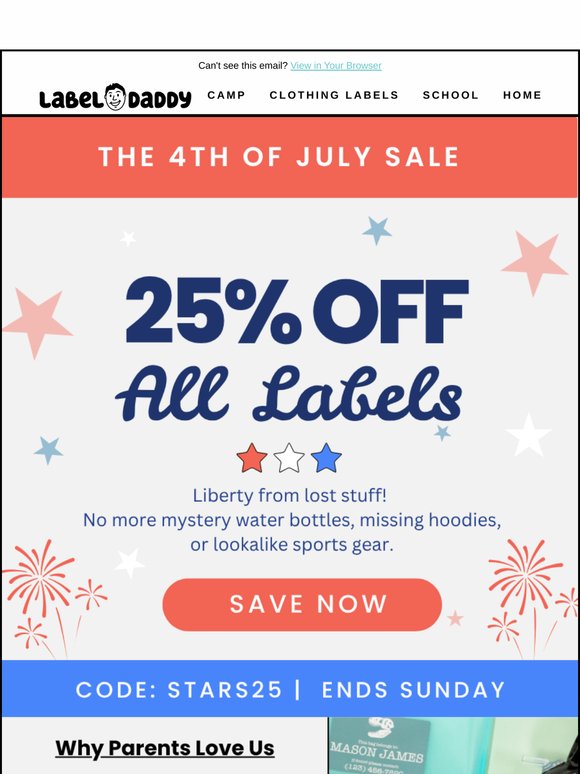 25% Off Ends Tonight!