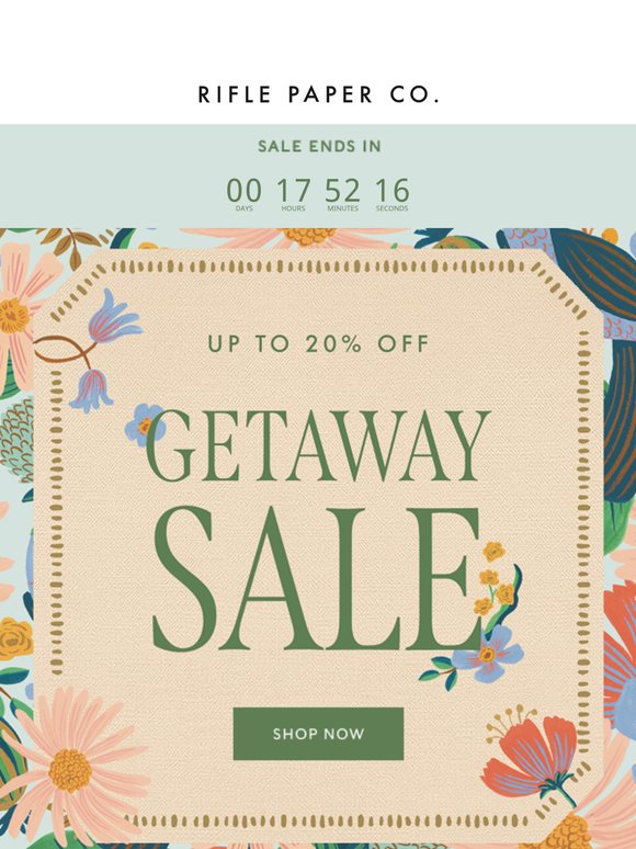 Last Chance for Up to 20% Off! ☀️