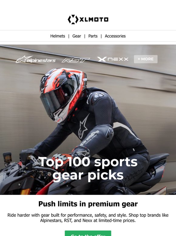 Top sports gear now on sale