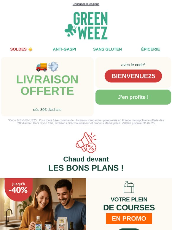 VENTE FLASH 💚 Marque Greenweez jusqu’à -10%